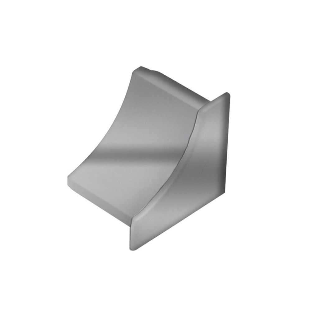 DILEX-HKU End Cap with 1-7/16" radius PVC Plastic with Stainless Steel Finish