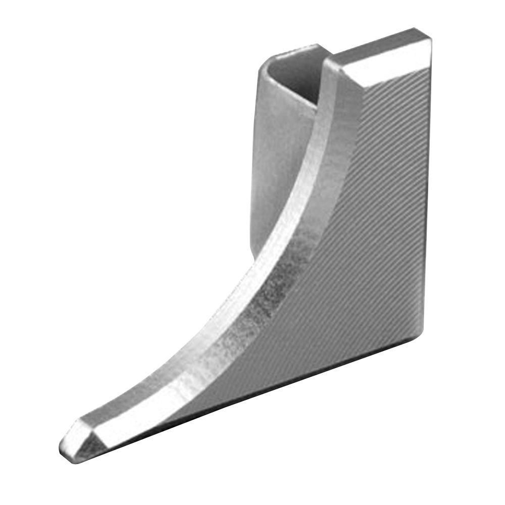 DILEX-AHKA Left End Cap with 3/8" Radius Anodized Aluminum Satin