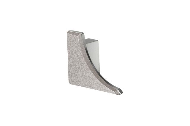 DILEX-AHKA Left End Cap with 3/8" Radius Anodized Aluminum Greige
