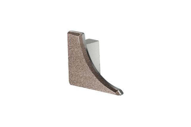 DILEX-AHKA Left End Cap with 3/8" Radius Anodized Aluminum Light Anthracite