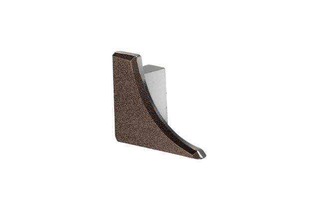 DILEX-AHKA Left End Cap with 3/8" Radius Anodized Aluminum Bronze
