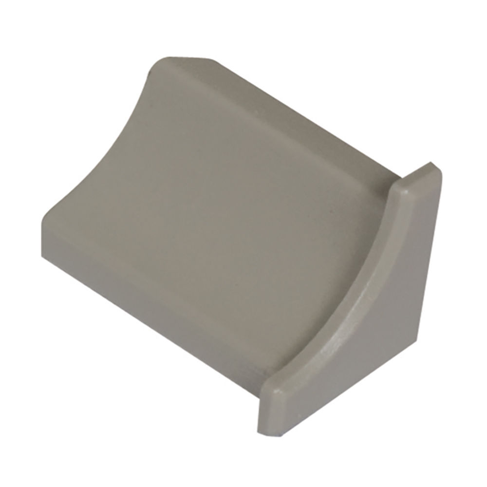 DILEX-PHK End Cap with 3/8" Radius PVC Plastic Grey