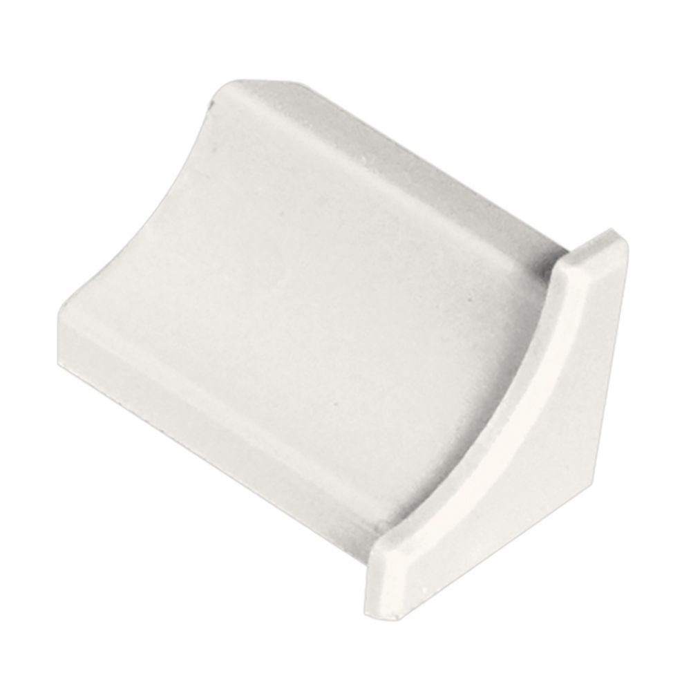 DILEX-PHK End Cap with 3/8" Radius PVC Plastic White