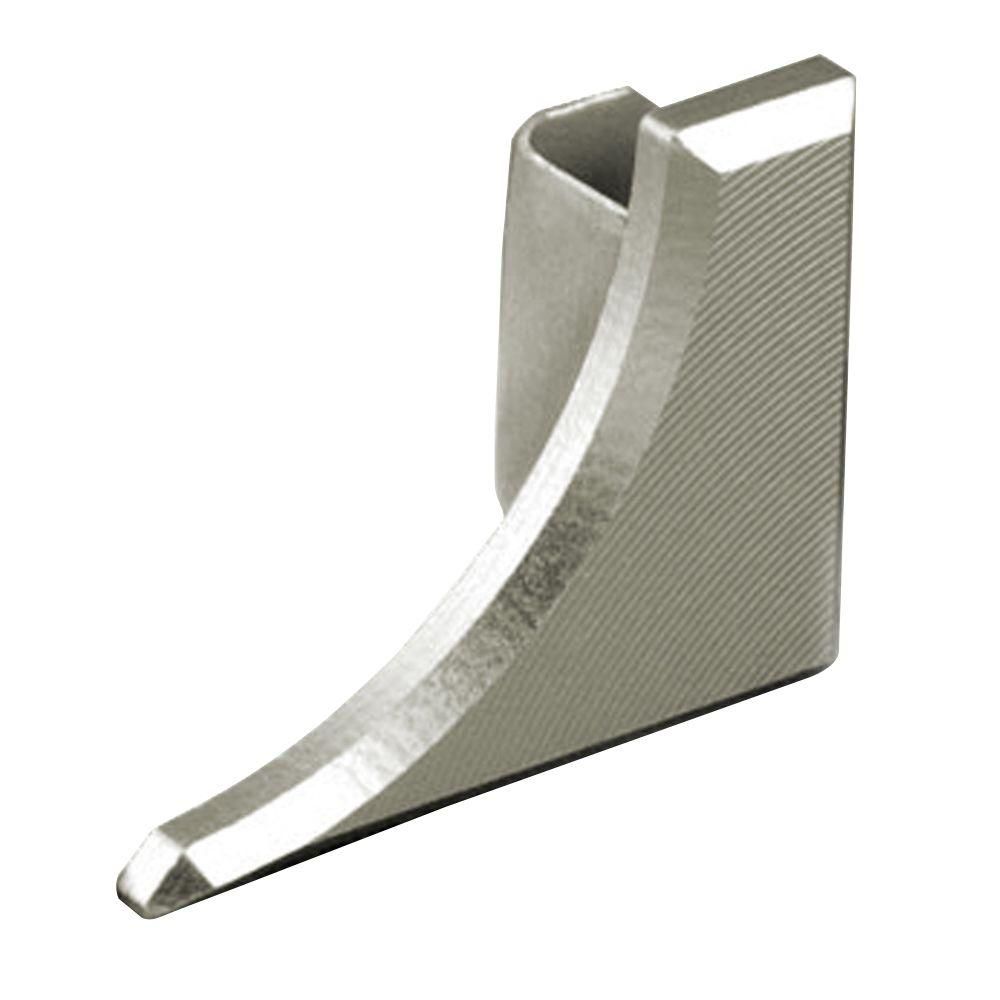 DILEX-AHKA Right End Cap with 3/8" Radius Anodized Aluminum Satin Nickel