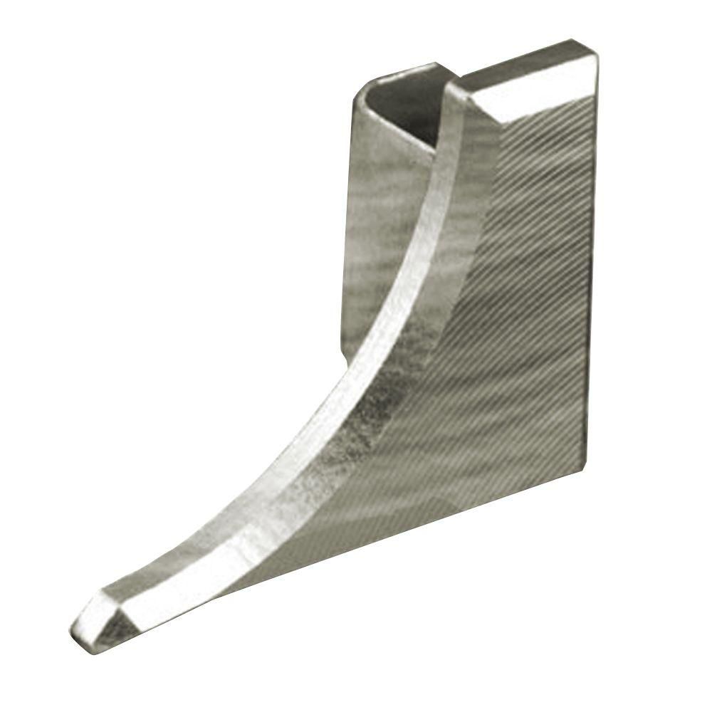 DILEX-AHKA Right End Cap with 3/8" Radius Anodized Aluminum Brushed Nickel