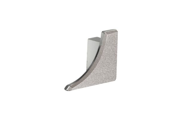DILEX-AHKA Right End Cap with 3/8" Radius Anodized Aluminum Greige