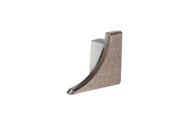 DILEX-AHKA Right End Cap with 3/8" Radius Anodized Aluminum Light Anthracite