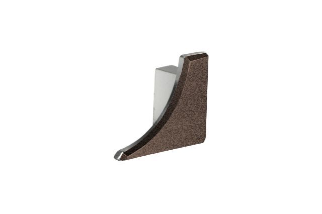 DILEX-AHKA Right End Cap with 3/8" Radius Anodized Aluminum Bronze