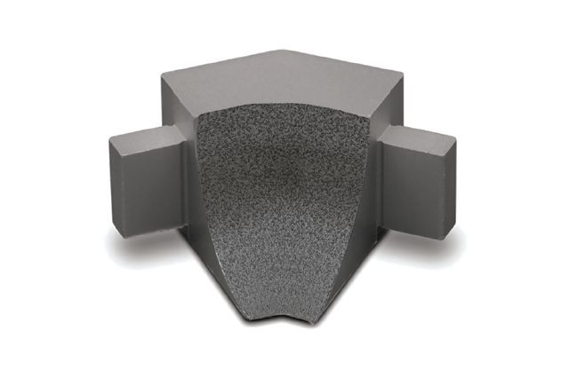 DILEX-AHKA Inside Corner 135° with 3/8" Radius Anodized Aluminum Stone Grey