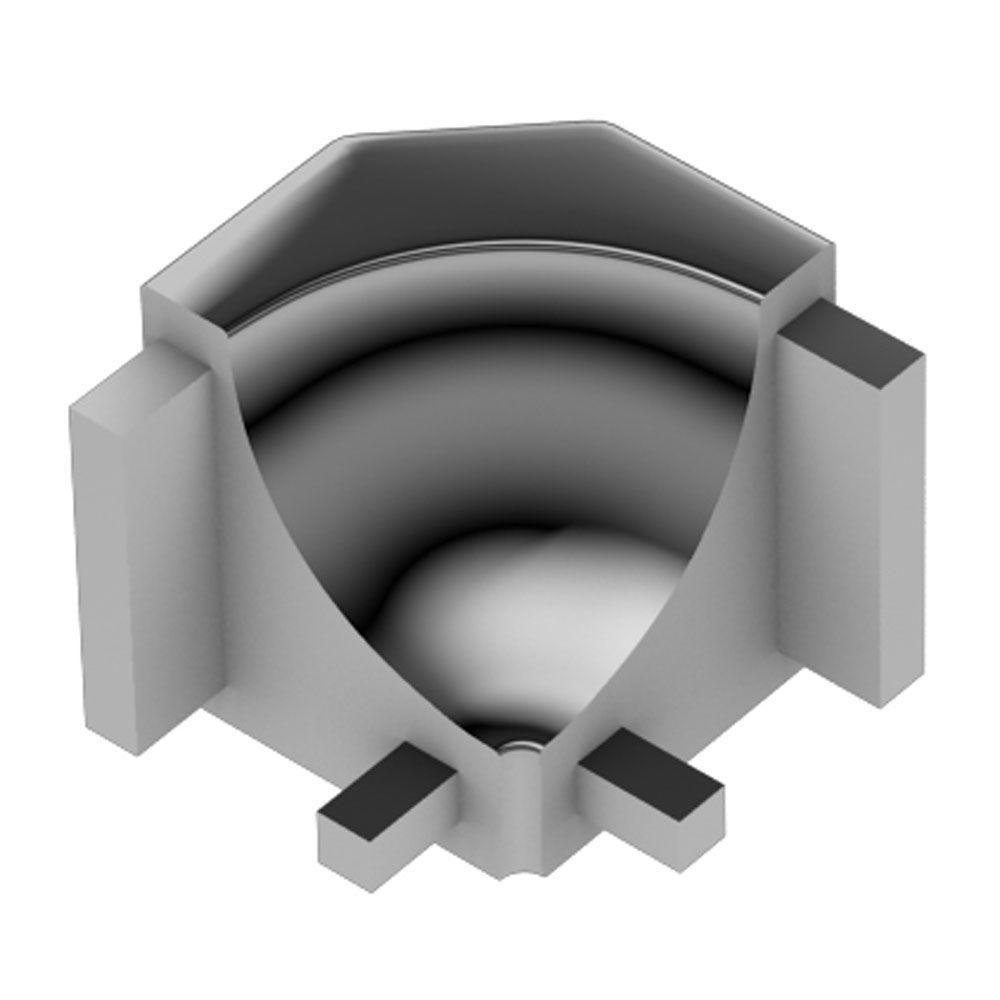 DILEX-AHK Coin intérieur 90° avec un radius de 3/8" Aluminium anodisé Chrome poli