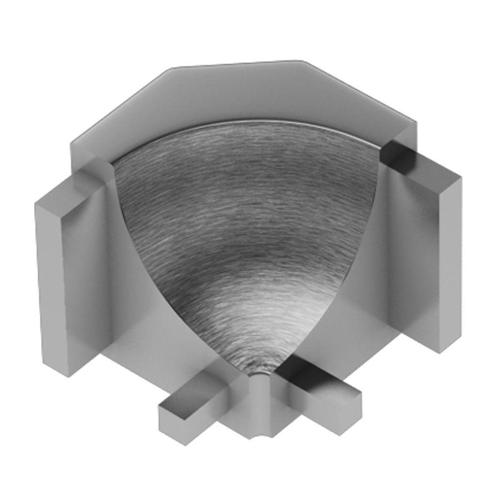 DILEX-AHK Coin intérieur 90° avec un radius de 3/8" Aluminium anodisé Chrome brossé