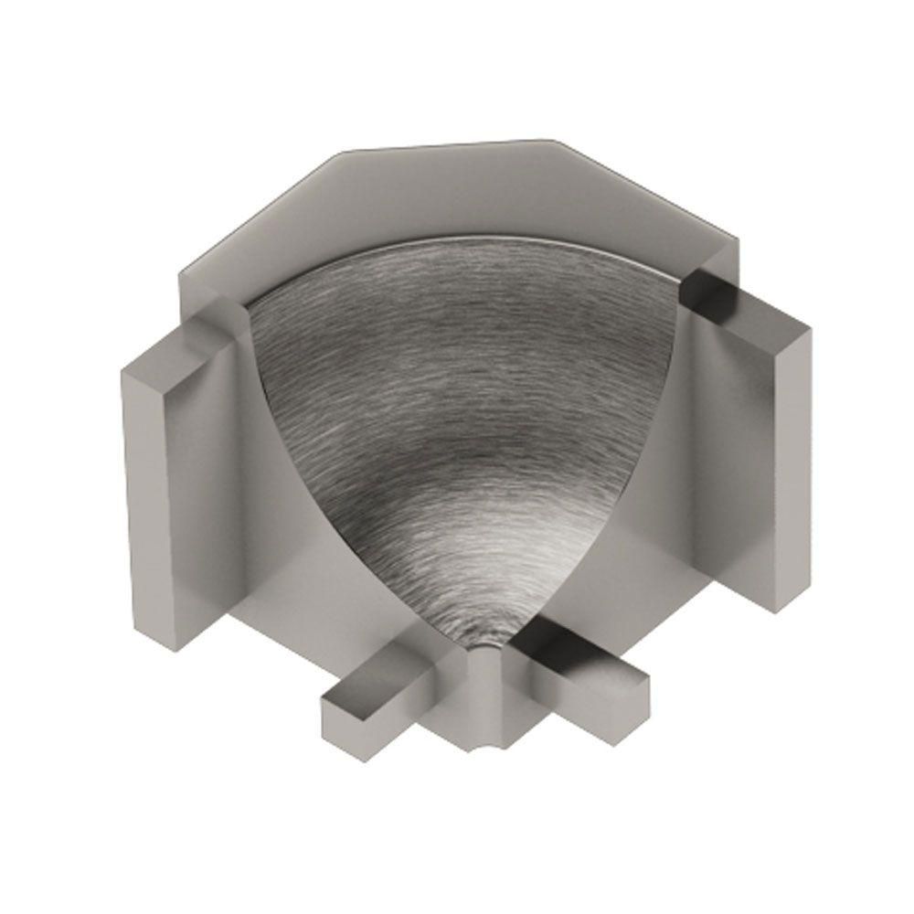 DILEX-AHK Inside Corner 90° with 3/8" Radius Anodized Aluminum Brushed Nickel
