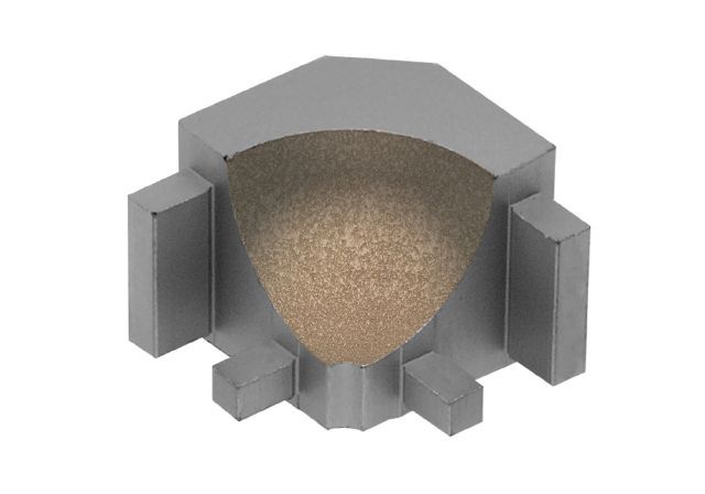 DILEX-AHK Inside Corner 90° with 3/8" Radius Aluminum Beige