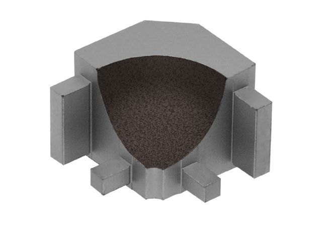 DILEX-AHK Inside Corner 90° with 3/8" Radius Aluminum Dark Anthracite