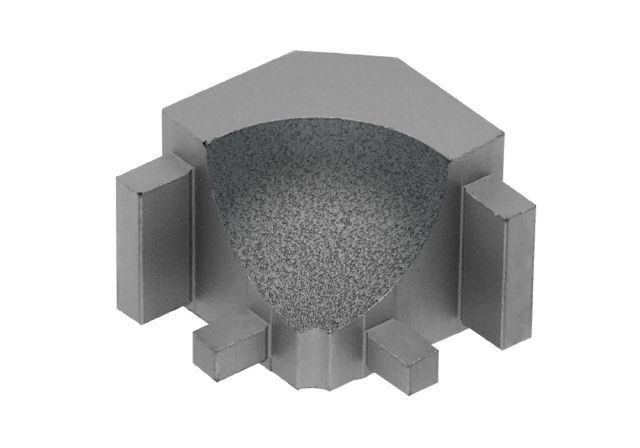 DILEX-AHK Inside Corner 90° with 3/8" Radius Aluminum Pewter