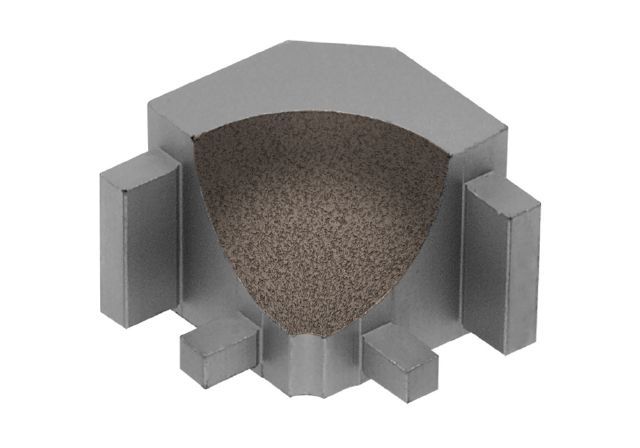 DILEX-AHK Inside Corner 90° with 3/8" Radius Aluminum Light Anthracite