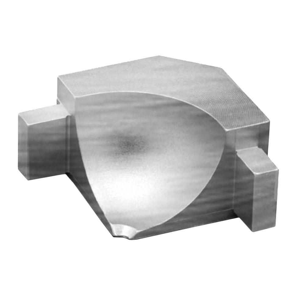 DILEX-AHKA Inside Corner 90° with 3/8" Radius Anodized Aluminum Brushed Chrome