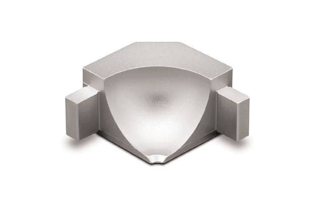 DILEX-AHKA Inside Corner 90° with 3/8" Radius Anodized Aluminum Satin