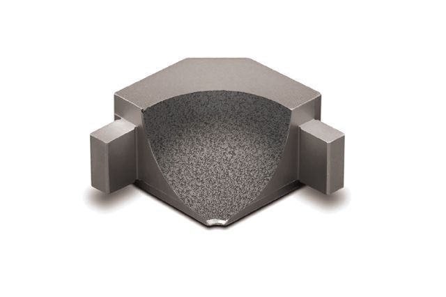 DILEX-AHKA Inside Corner 90° with 3/8" Radius Anodized Aluminum Pewter