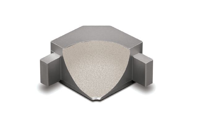 DILEX-AHKA Inside Corner 90° with 3/8" Radius Anodized Aluminum Ivory