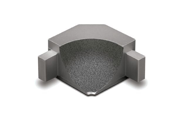DILEX-AHKA Inside Corner 90° with 3/8" Radius Anodized Aluminum Stone Grey