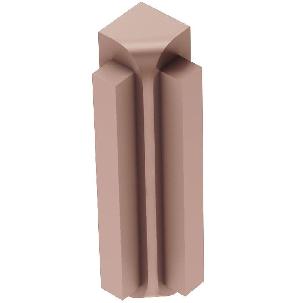 RONDEC-STEP Coin intérieur 90° avec ailette verticale de 1-1/2" Aluminium anodisé Cuivre mat 5/16" (8 mm)