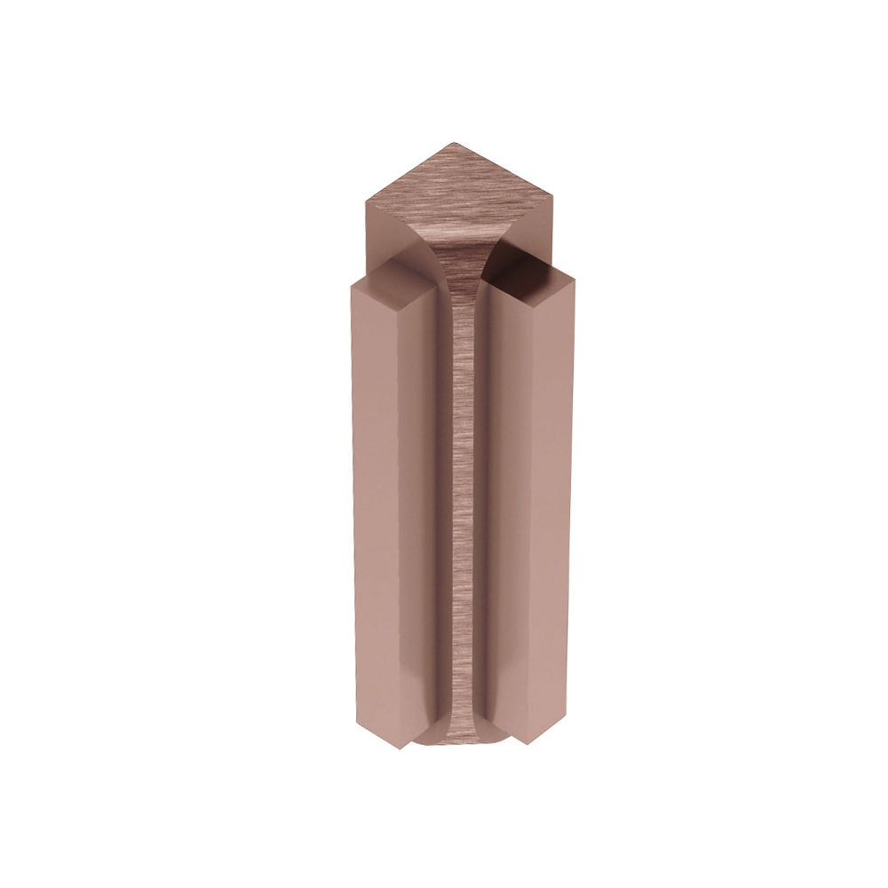 RONDEC-STEP Coin intérieur 90° avec ailette verticale de 2-1/4" Aluminium anodisé Cuivre brossé 5/16" (8 mm)
