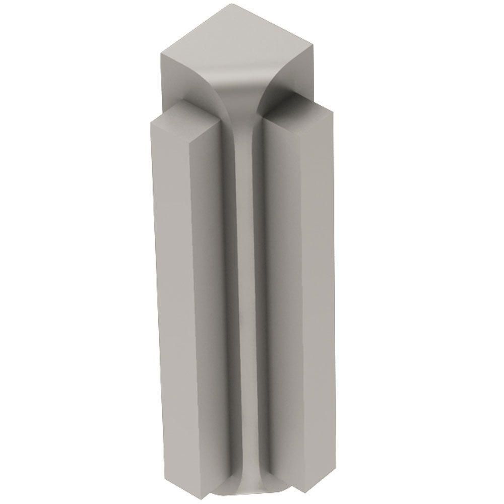 RONDEC-STEP Coin intérieur 90° avec ailette verticale de 2-1/4" Aluminium anodisé Nickel mat 5/16" (8 mm)