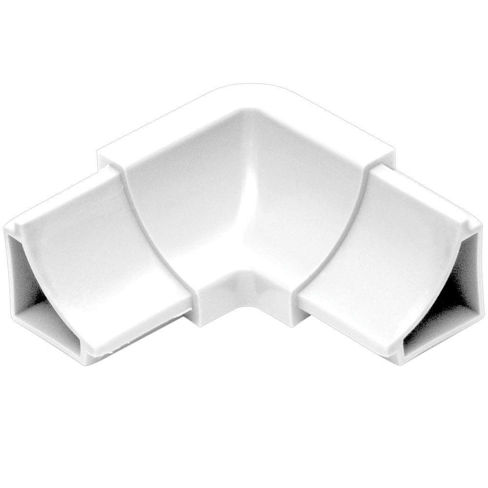 DILEX-HKW Inside Corner 90° 2-Way with 11/16" Radius PVC Plastic Bright White