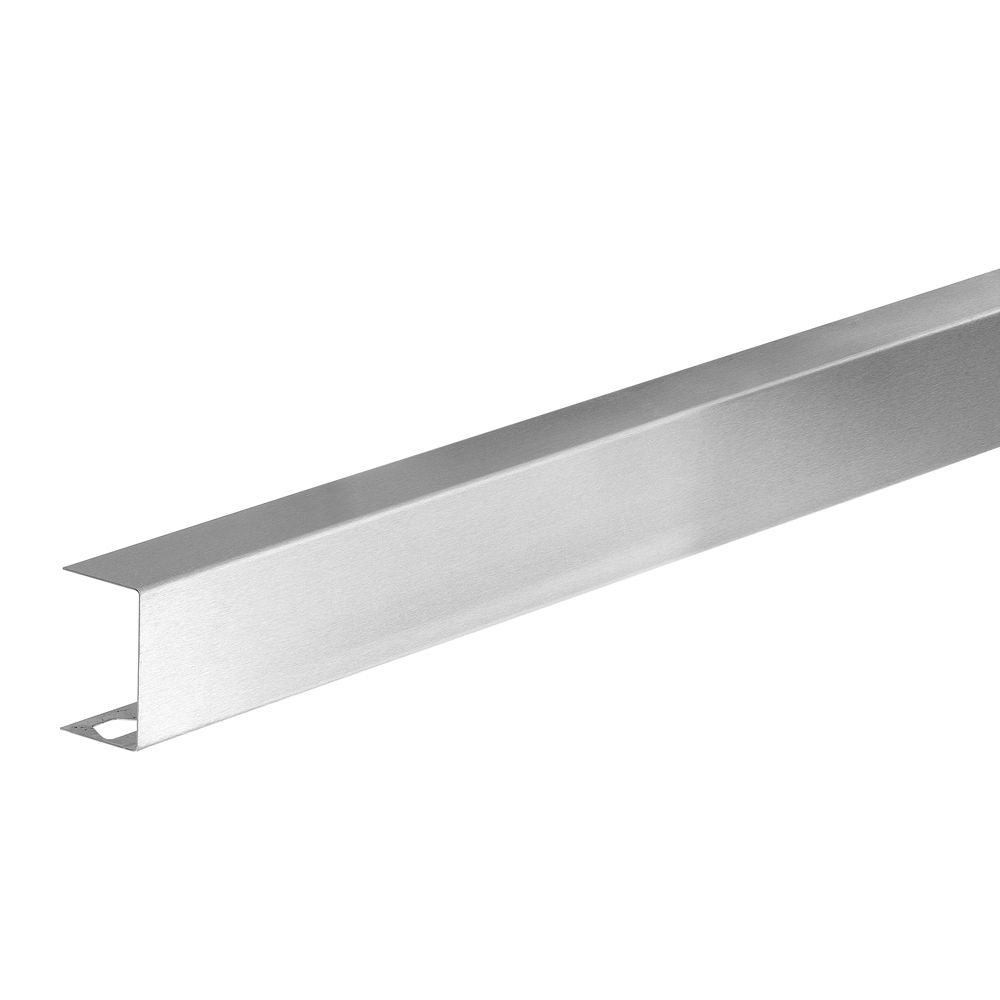 KERDI-BOARD-ZC Finishing U-Shaped Profile Stainless Steel (V2) Brushed 2" (50 mm) x 8' 2-1/2"