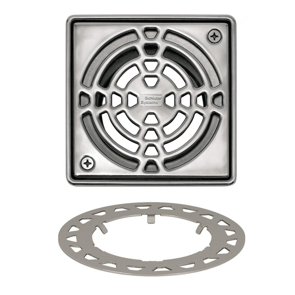 KERDI-DRAIN Square Grate Kit Classic Stainless Steel (V2) 6"