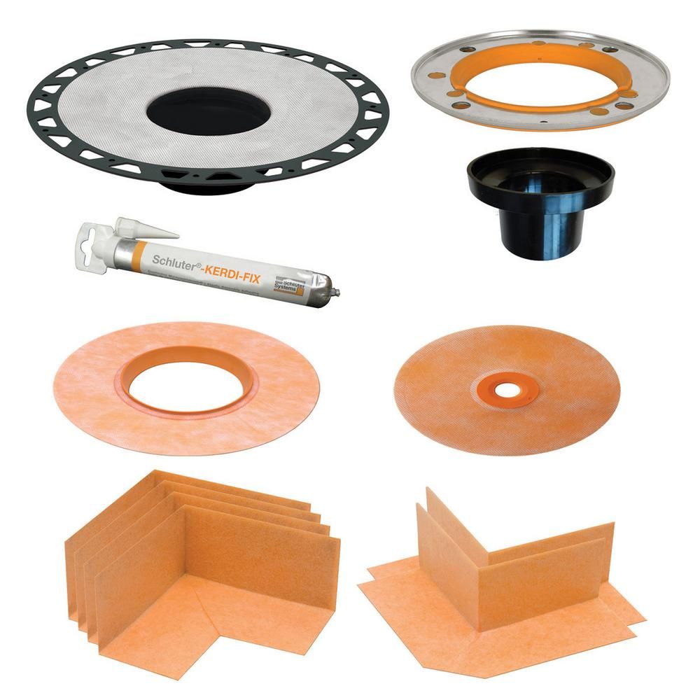 KERDI-DRAIN Ensemble d'adapteur de bride ABS 5-1/4"