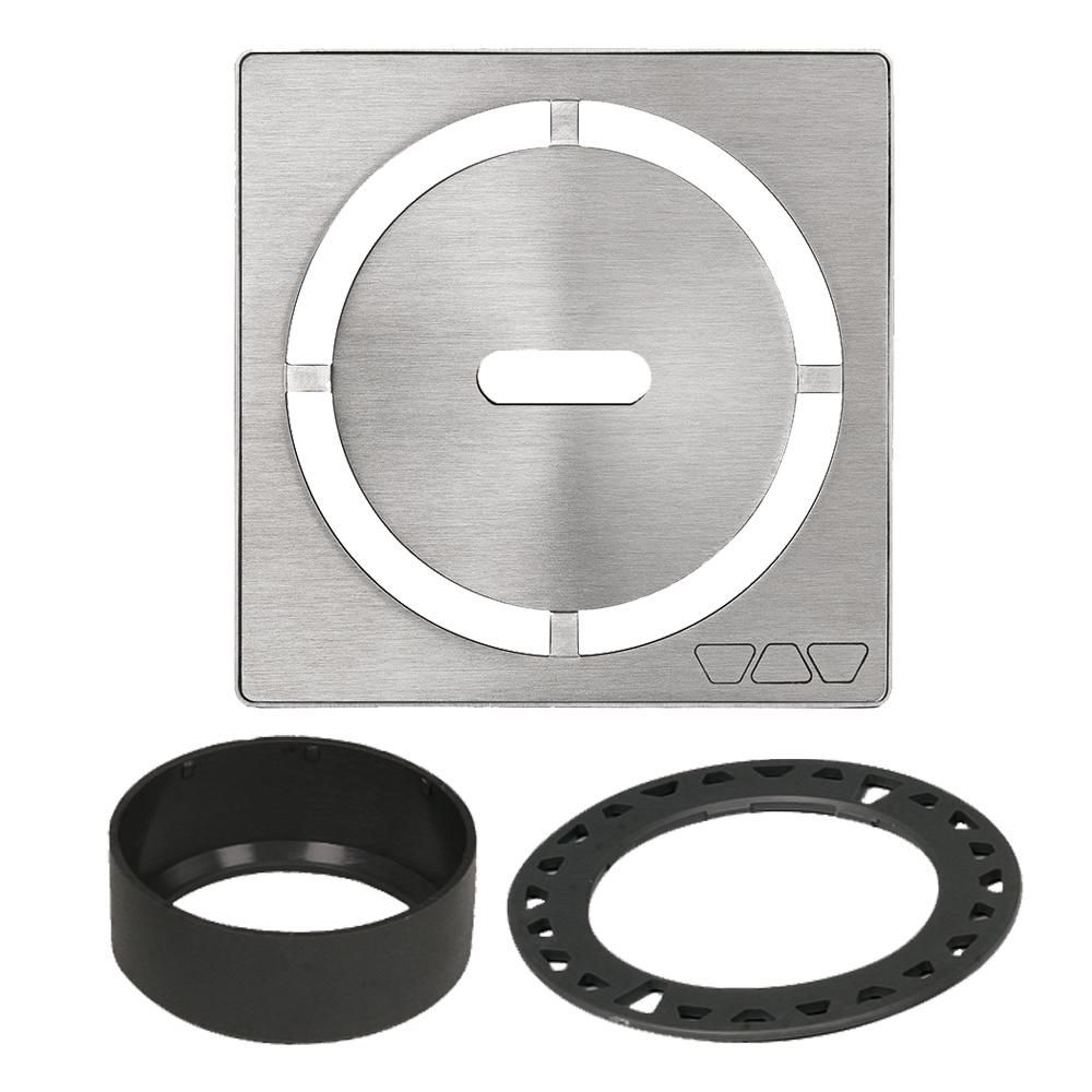 KERDI-DRAIN Square Grate Kit Pure Stainless Steel (V2) Brushed 4"