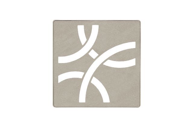 KERDI-DRAIN Square Grate Kit Curve Stainless Steel (V2) Greige 4"