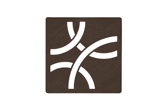 KERDI-DRAIN Ensemble de grille carrée Curve Acier inoxydable (V2) Bronze 4"