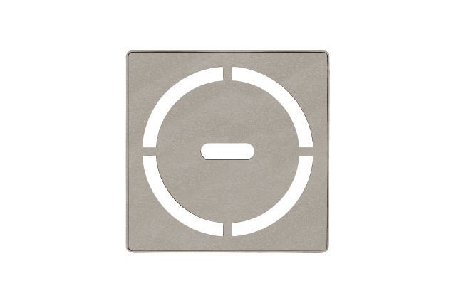 KERDI-DRAIN Square Grate Kit Pure Stainless Steel (V2) Stone Grey 4"