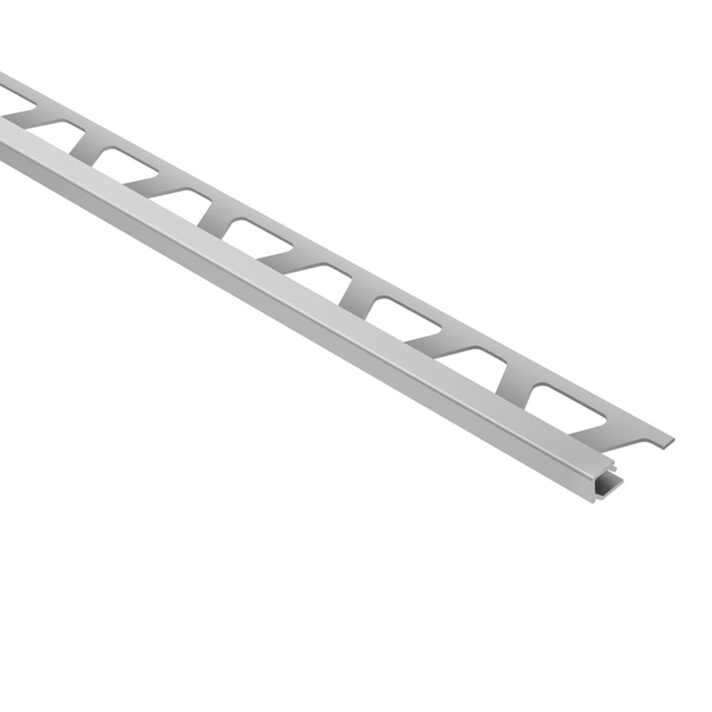 QUADEC Square Edge Trim Anodized Aluminum Satin 3/8" (10 mm) x 8' 2-1/2"