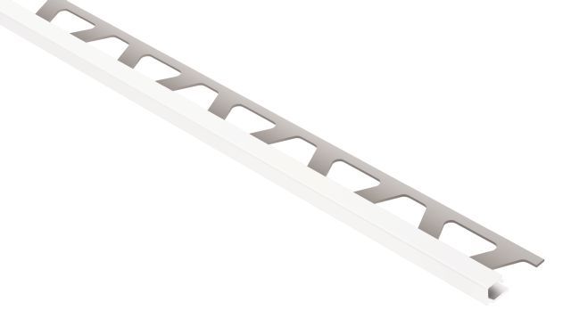 QUADEC Profilé de bordure carré Aluminium anodisé Blanc éclatant 5/16" (8 mm) x 8' 2-1/2"