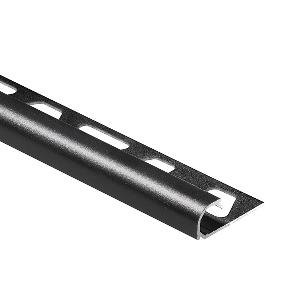 RONDEC Bullnose Edge Trim Aluminum Satin Black 3/8" (10 mm) x 8' 2-1/2"