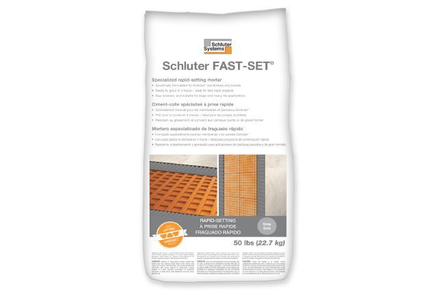 FAST-SET Specialized Rapid Setting Modified Thin-Set Mortar Grey 50 lb