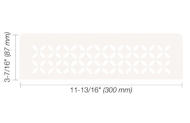 SHELF-N Rectangular Shelf for Niche Floral Design Aluminum Satin White