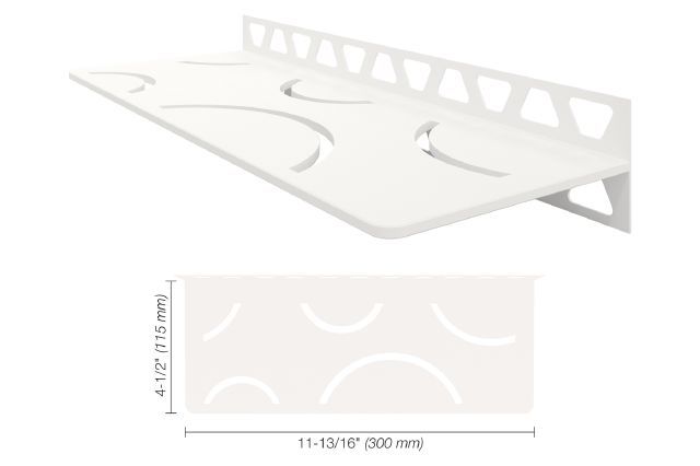 SHELF-W Étagère murale rectangulaire modèle Curve Aluminium Blanc mat