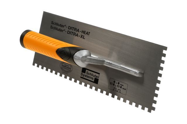 DITRA-HEAT-XL-TROWEL Square-Notched Trowel 1/4"x 1/4"