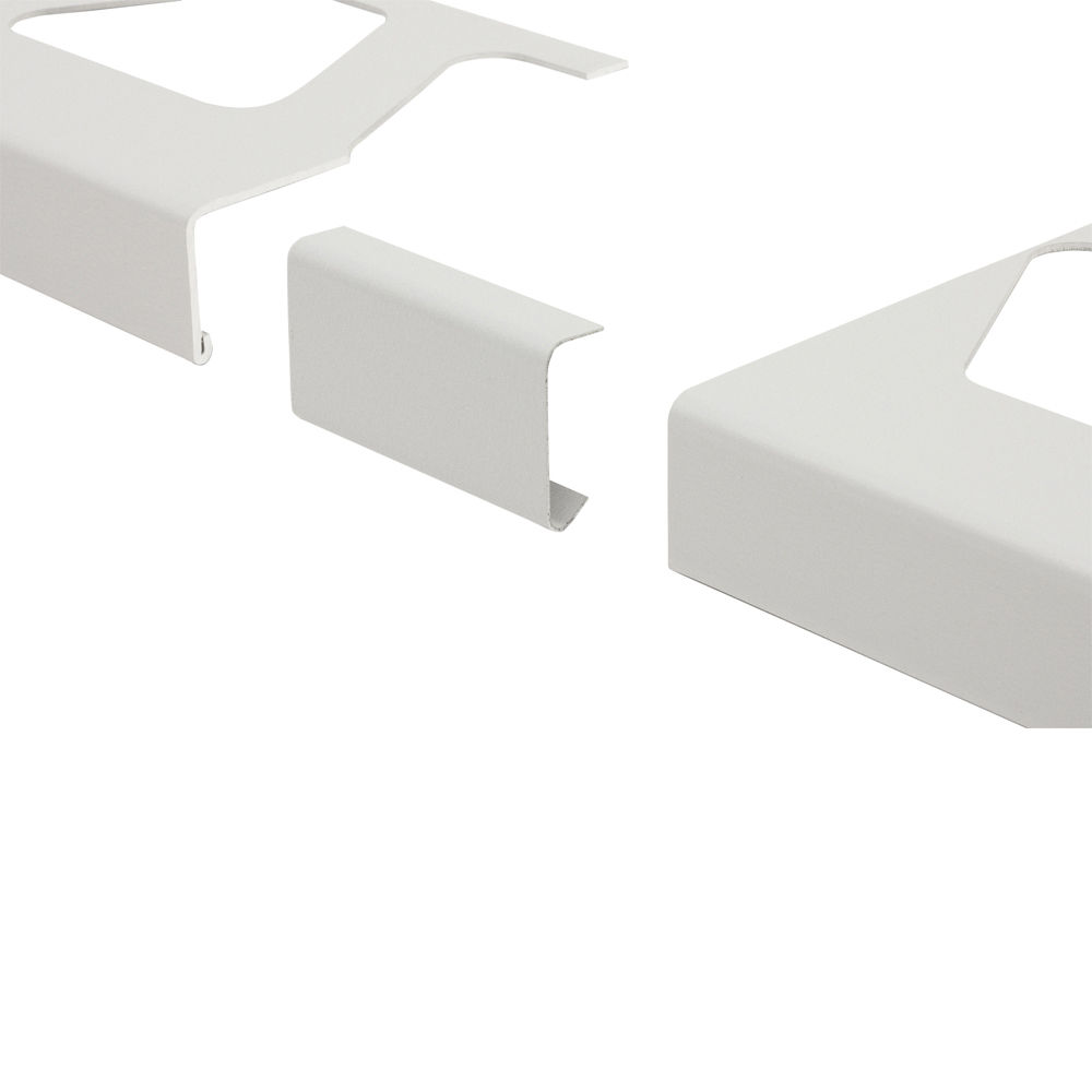 BARA-RW Connector for Balcony Edging Profile Aluminum Bright White 2-3/16" (55 mm)