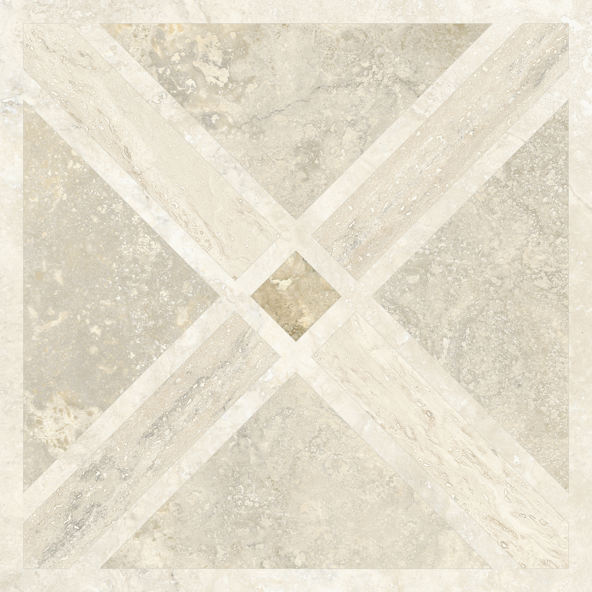 Floor Tiles Invictus Cross Deco Natural 24" x 24"