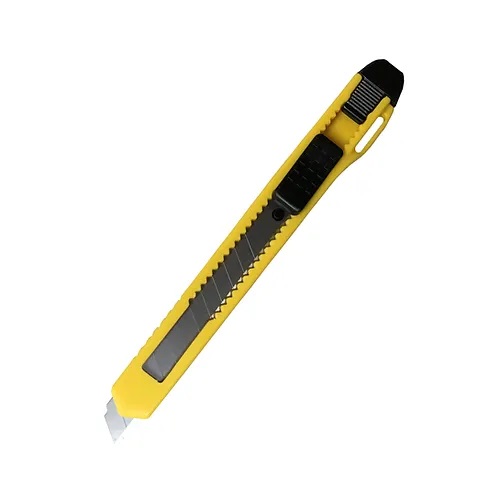 Positive Lock Utility Knife with Plastic Handle and Snap-off 13 section Blade