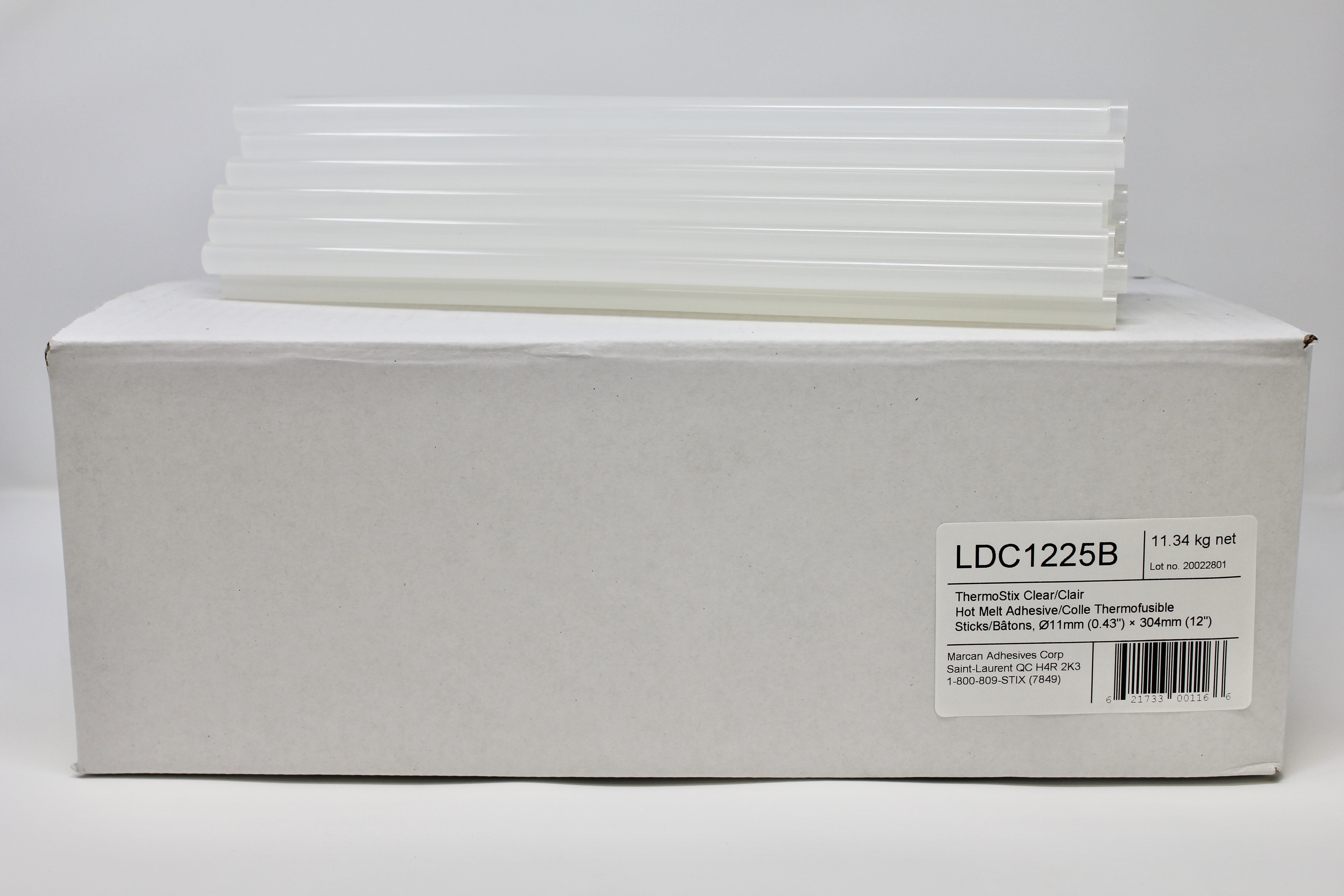 ThermoStix Hot melt adhesive clear 11.34 kg net × Ø11 mm × 304 mm (approx. 390 sticks)