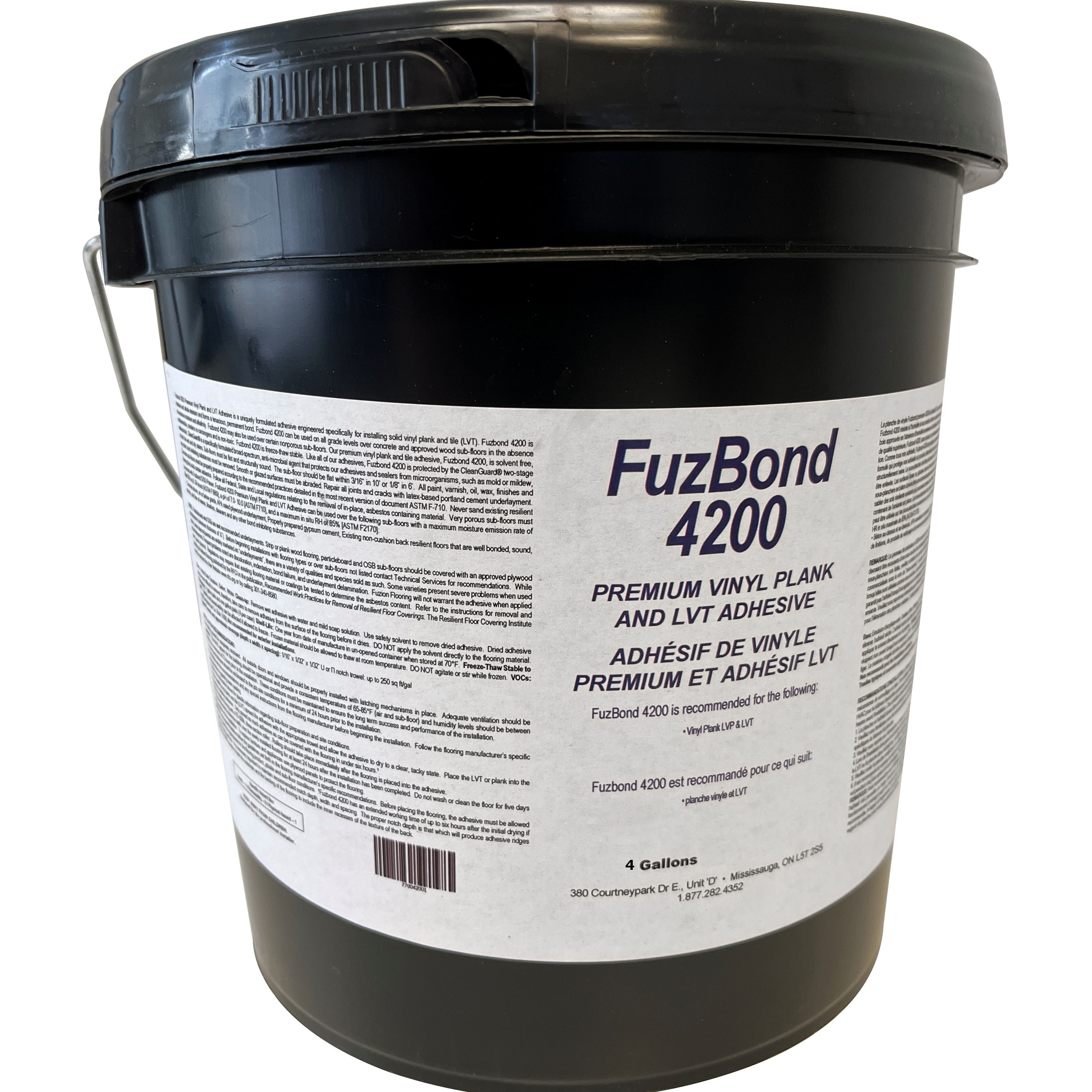 Luxury Vinyl Planks Adhesive FuzBond 4 gal