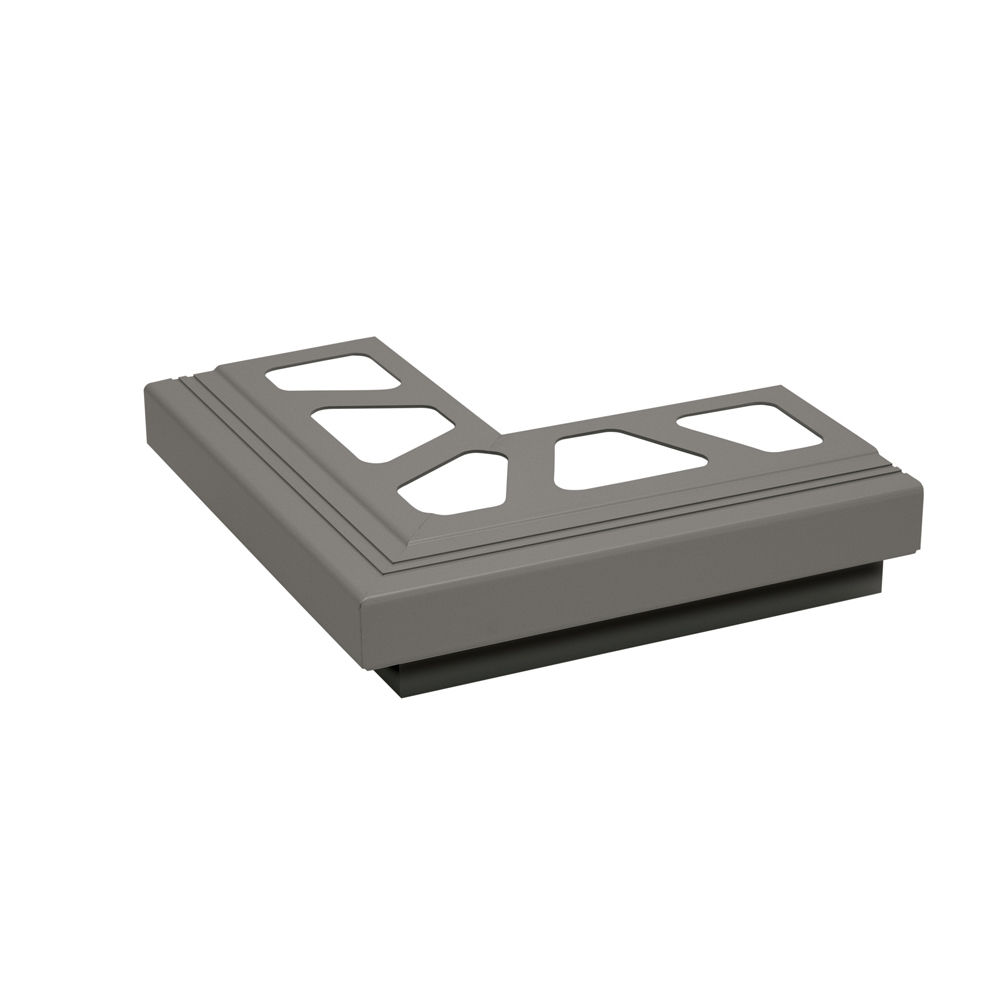 BARA-RAK Outside Corner 90° for Balcony Edging Profiles Aluminum Metallic Grey
