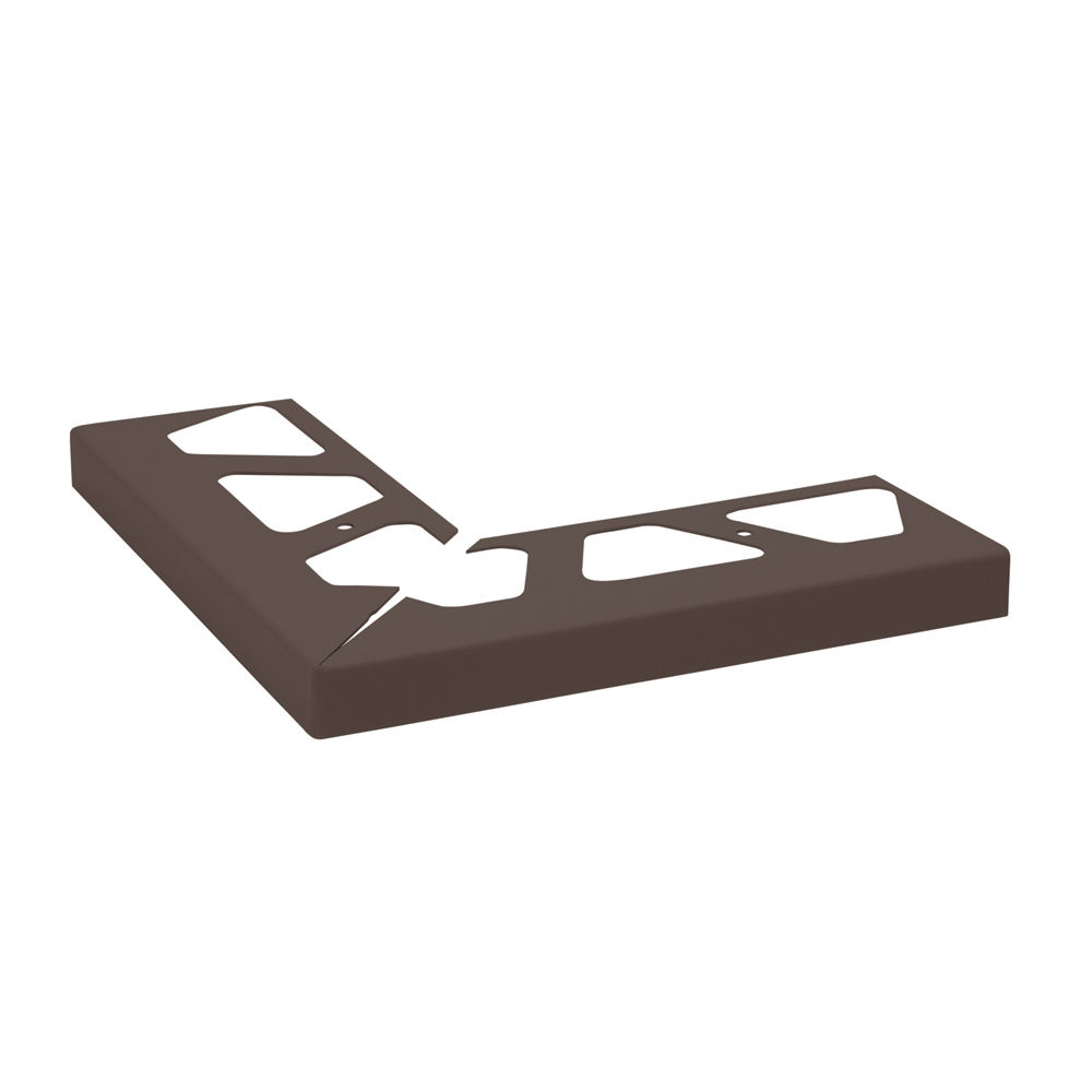 BARA-RW Outside Corner 90° for Balcony Edging Profile Aluminum Black Brown 3" (75 mm)